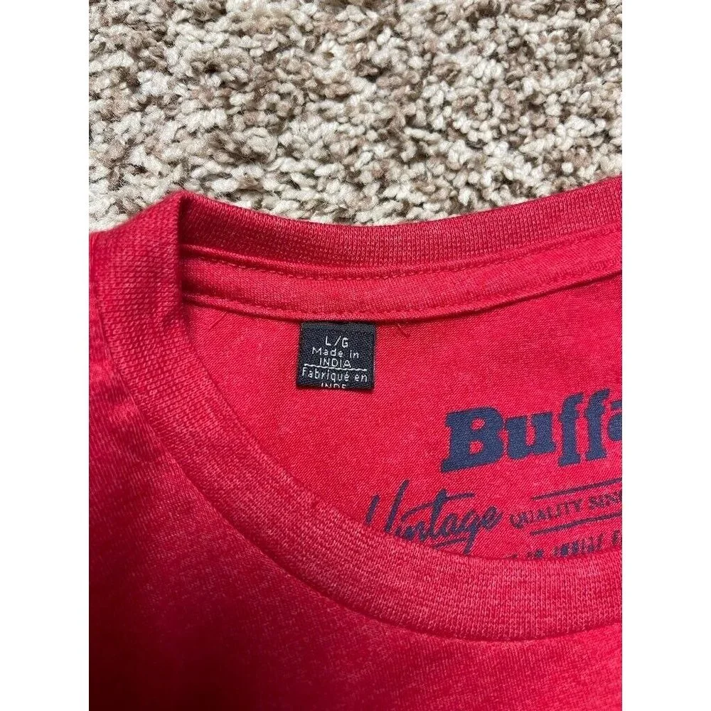 Buffalo David Bitton‎ Vintage Collection Mens Graphic T-Shirt Red Stretch L New